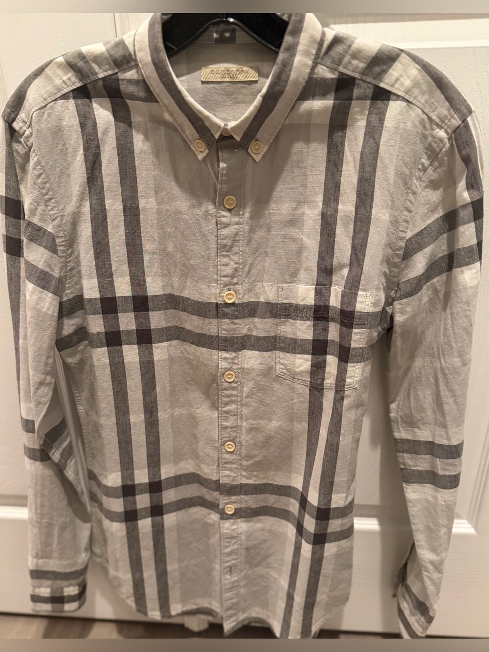 Burberry Britt Classic Checked Long Sleeve Shirt Sz S